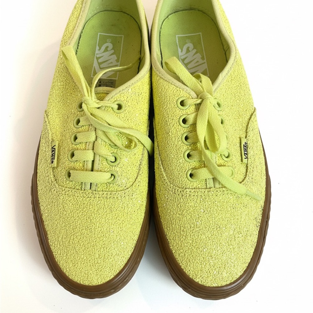 Vans Women's Ice Cream Glitter Neon Green Sneakers 8.5